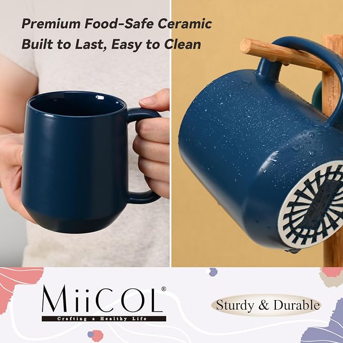 Miicol Ceramic Coffee Mug, 16 oz Large Coffee Cup, Tea Mug - Image 6