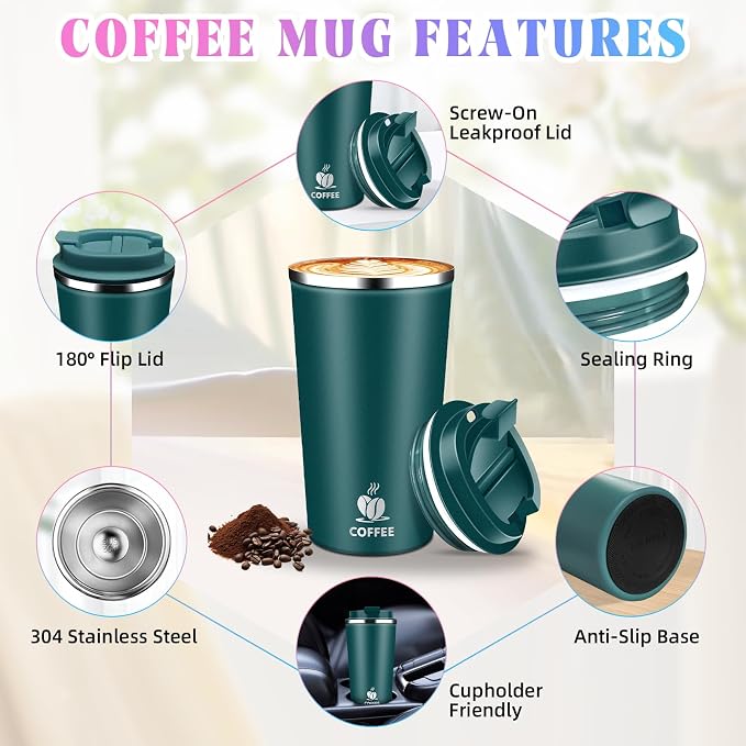 17oz Insulated Travel Coffee Mug - Image 3