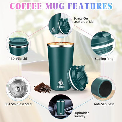 17oz Insulated Travel Coffee Mug - Image 3