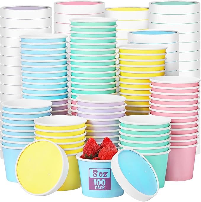 Fulmoon 100 Pack Paper Soup Containers by Fulmoon