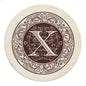 Thirstystone Monogram Round Natural Sandstone Coaster 4 Pack | 4" Diameter by Thirstystone