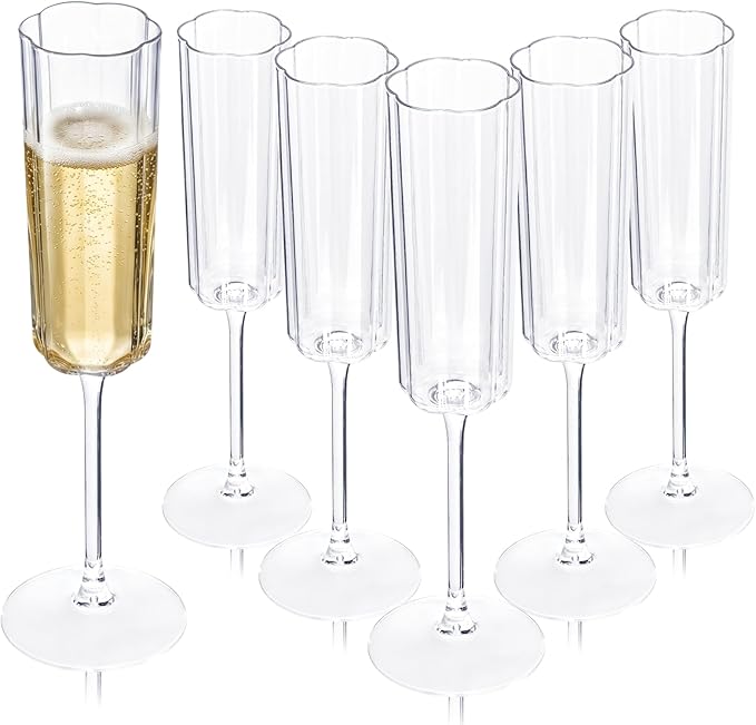 Ciaell 24 Pack Plastic Champagne Flutes by Ciaell