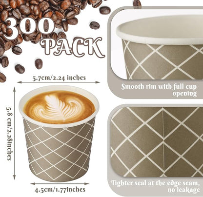 Rtteri 300 Pcs Count 3 oz Disposable Coffee Cups Disposable Espresso Cups Small - Image 3