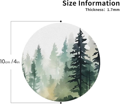 Forest Pine Trees Coasters Set of 6 Coasters - Image 3