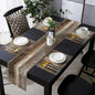 Brown and Grey Abstract Modern Table Runner 108 Inches Long by TQFZP