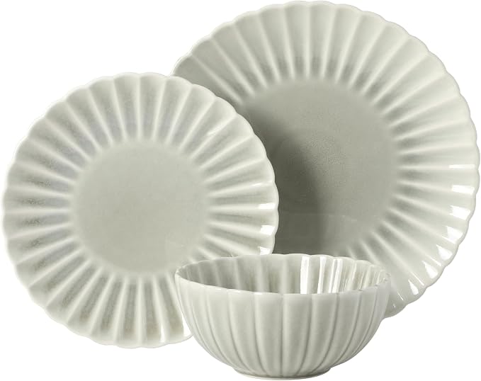 Gibson Elite Peach Orchard 12-Piece New Bone China Dinnerware Set Service - Image 7