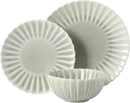 Gibson Elite Peach Orchard 12-Piece New Bone China Dinnerware Set Service - Image 7
