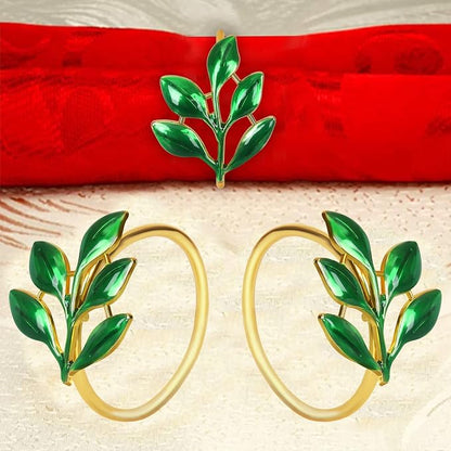 KPOSIYA Napkin Rings Set of 20 Hollow Cut Metal Napkin Holder Dinning Table - Image 6