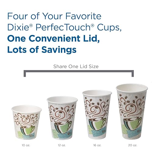 Dixie PerfecTouch 8 oz Paper Coffee Cups By GP PRO, Coffee Haze Design - Image 3