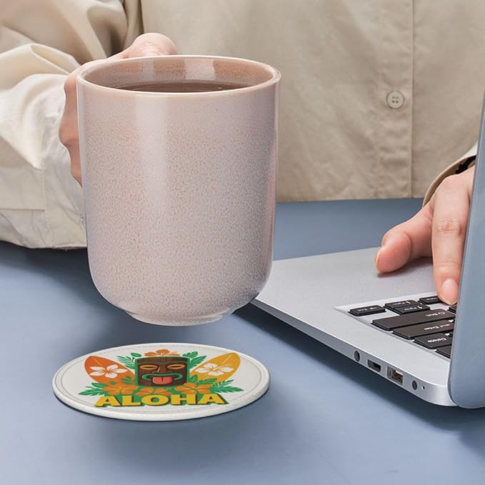 6 Pcs Leather Coasters for Drinks - Image 7