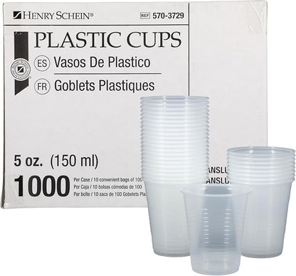 Henry Schein 5 Oz Plastic Disposable Dental Cups, 1000 Ct | Embossed Grip by HenrySchein