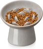 vancasso Ceramic Slow Feeder Cat Bowl, 6.25 Inch Elevated Cat Slow Feeder Bowl by vancasso