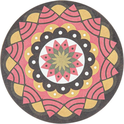 Restaurantware Super Absorbent Coasters 480 Case 4 Inch Assorted Paper Bar Coasters High-Density Pulpboard Beverage Coasters Moisture-Absorbing Durable Drink Coasters - Assorted Designs