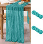 2 Pack Teal Green Cheesecloth Table Runner 10ft Rustic Summer Decor | by MLMC