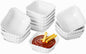 UIBFCWN 12 Pack Ceramic Soy Sauce Dishes, 2 oz Square Dipping Sauce Cups/Bowls/Dishes for Kitchen, Small Dip Bowls Set, Mini Bowl for Side Dish, Ketchup, Soy, BBQ, Sushi, Party - 2.75inch