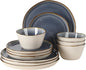 Gibson Elite Algeria River Plates and Bowls Sets, 12-Piece Stoneware Dinnerware by GibsonHomewares