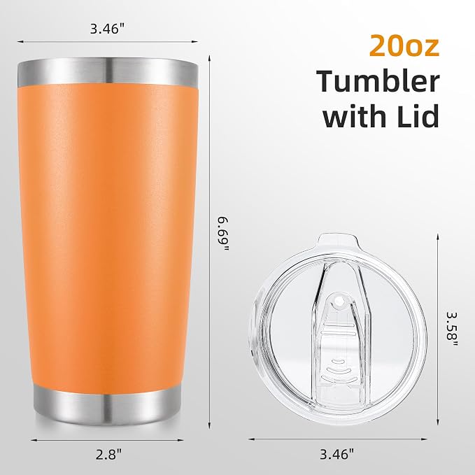 20oz Tumbler Bulk with Lid Stainless Steel Tumblers, 12 Pack | Leak Proof Lid - Image 5