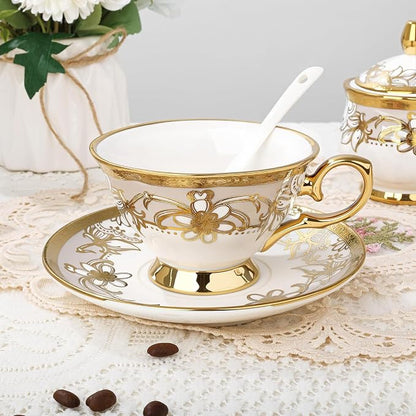 fanquare 21 Pieces Porcelain Tea Set - Image 4