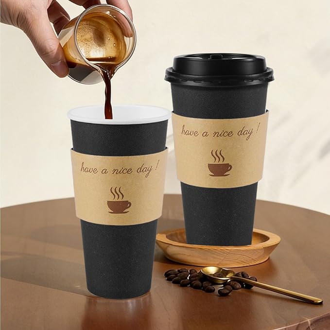 Clawsoff 50 Pack 20 oz Disposable Paper Coffee Cups - Image 8