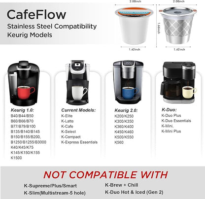Reusable k Cup Coffee Filters, Universal stainless steel Refillable k Cups - Image 3