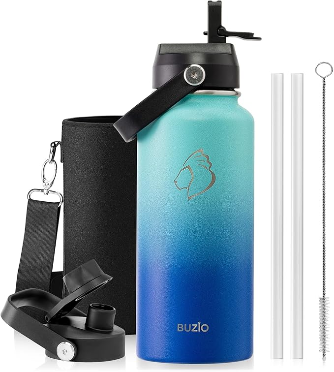 BUZIO Insulated Stainless Steel Water Bottle 32 oz by BUZIO
