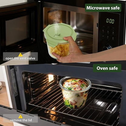 3Cup/23oz Glass Meal Prep Containers - Image 5