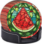 Watermelon Coasters for Drinks, Watermelon Decor Bar Drink Coasters for Coffee by petloverdoglovercommunity