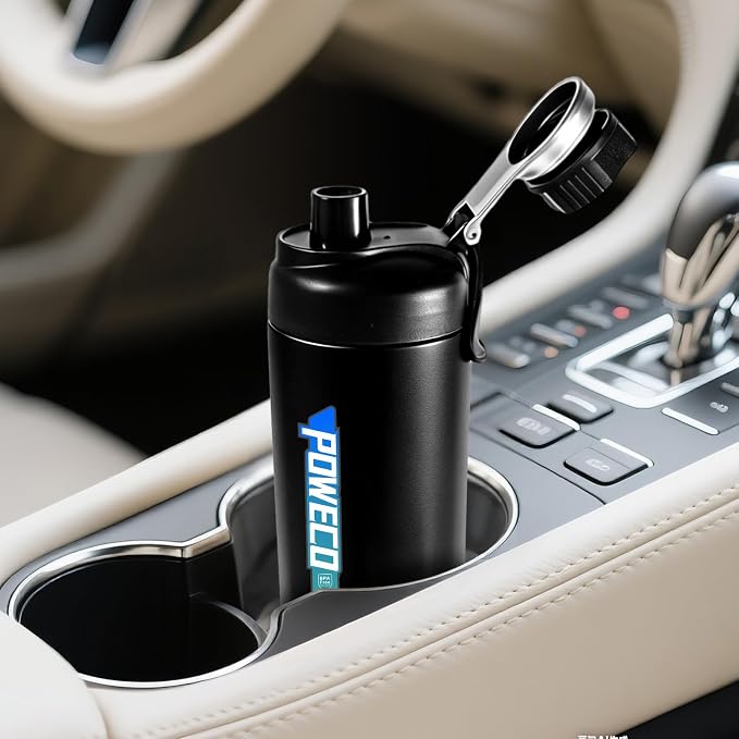 Ceramic Lined Water Bottle, 18 oz Insulated Travel Mug - Image 6