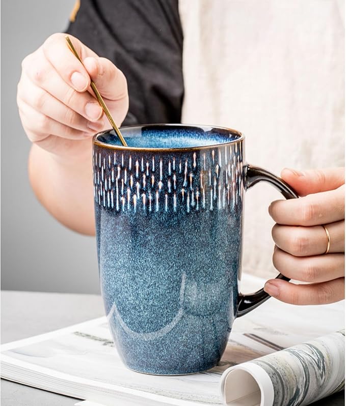 Large Ceramics Coffee Mugs, 21 OZ, Large Handle Design, Extra Large Tea and - Image 6