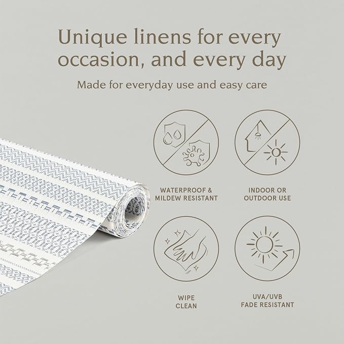 Over&Back 18x90 Reversible Striped Table Runner - Image 2