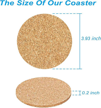 12 Pcs Cork Coasters, Reuse Cork Coaster - Image 2