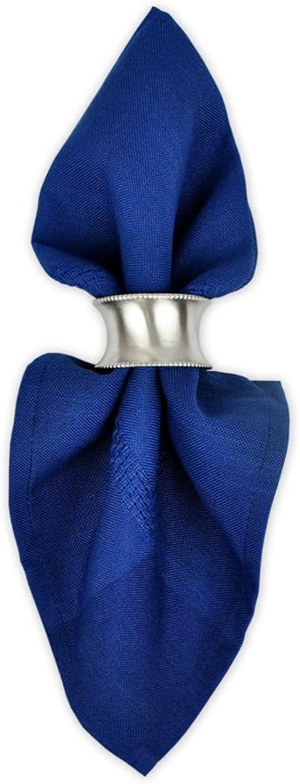 DII Decorative Assorted Silver Napkin Ring Set, One Size, Beaded Silver - Image 3