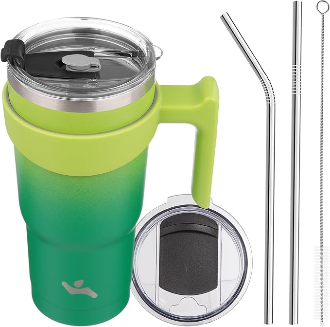 Konokyo 20 oz Tumbler with Handle and Straw, Insulated Travel Mug | Matcha by Konokyo
