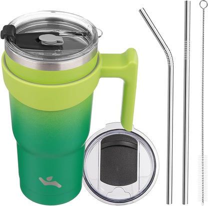 Konokyo 20 oz Tumbler with Handle and Straw, Insulated Travel Mug | Matcha by Konokyo