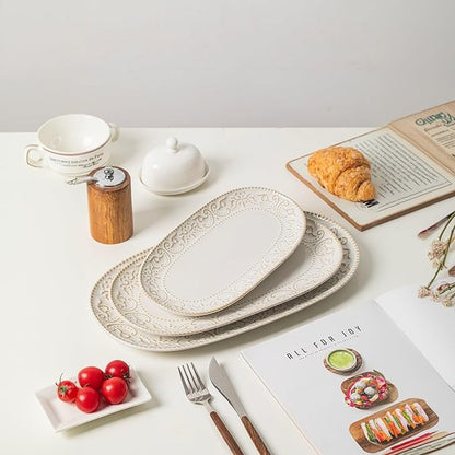 Serving Platters Set, Embossed Serving Trays - Image 6