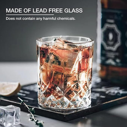 Qipecedm Drinking Glasses, 8 Piece Crystal Glass Cups, Mixed Glassware Set - Image 5