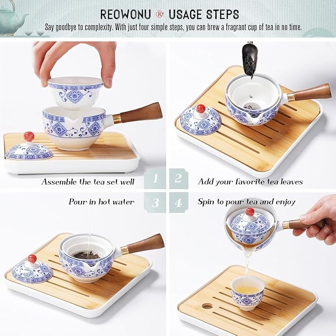Chinese Tea Set, Chinese Gongfu Tea Set, Portable Teapot Set - Image 5