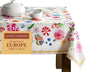 Maison d' Hermine Table Cloth Square Table 100% Cotton 54 x 54 Inches Tablecloth Reusable Decorative for Dining Room Farmhouse Home Valentines Day Decorations Spring Summer - Happy Florals - Sweety