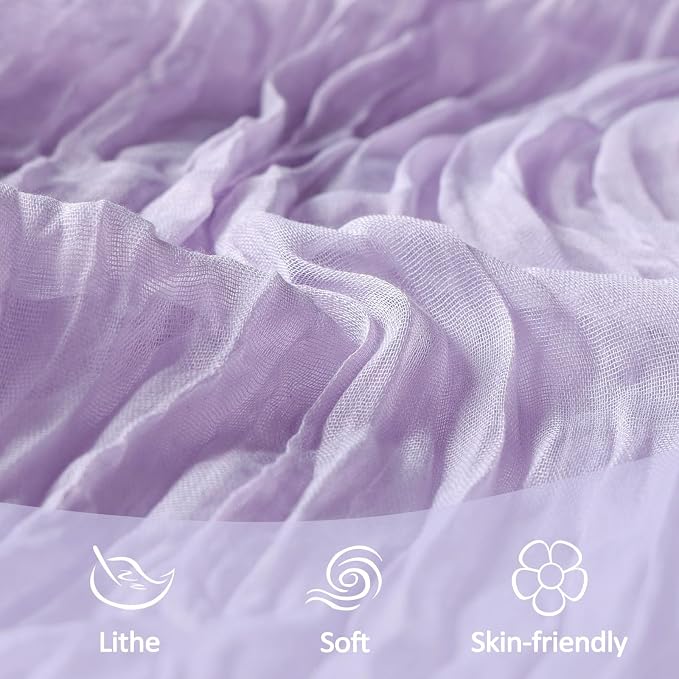 10 Pack 17 x 108 Inch Lilac Purple Table Runner Cheesecloth | Lavender Gauze - Image 5