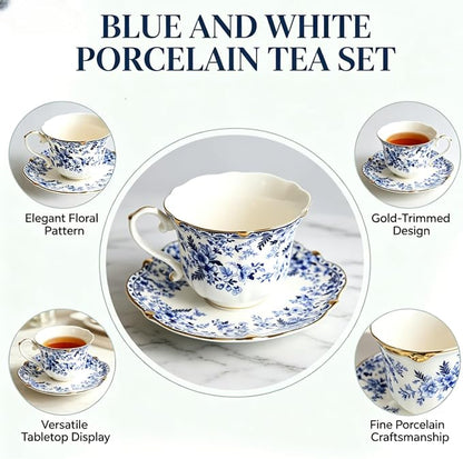 Vintage Floral Tea Cup and Saucer Set - Image 9