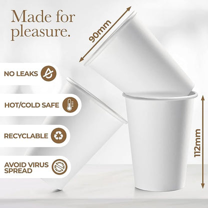 Disposable Coffee Cups with Lids 12 oz - Image 3