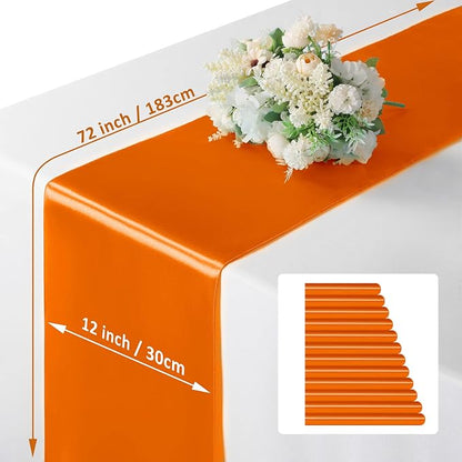 Manyshofu Orange Satin Table Runner 12x72 - Image 4