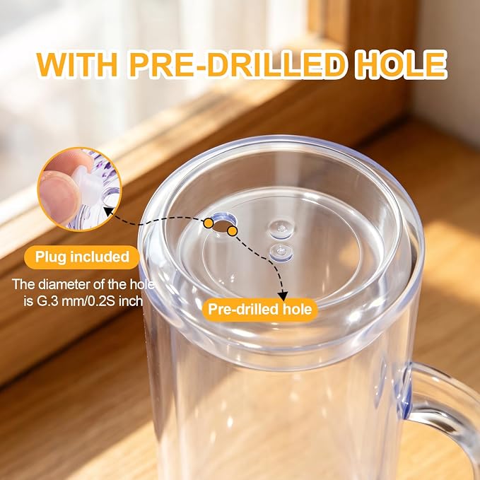 AGH 20OZ 4Pack Acrylic Snow Globe Tumbler - Image 5