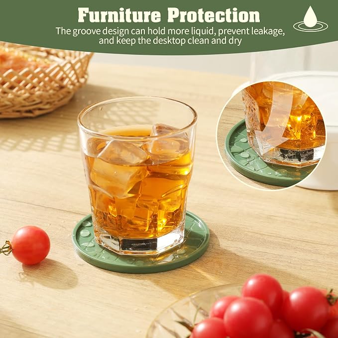 Coasters Set of 8, Hot or Cold Drink Coasters - Image 2