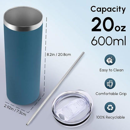 Volhoply 8 Pack Skinny Tumblers - Image 2