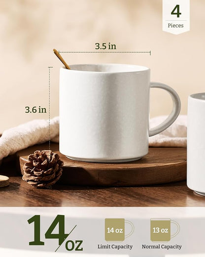 famiware Coffee Mugs Set of 4, Nebula 14oz Coffee Mugs Ceramic Cup Set | - Image 4