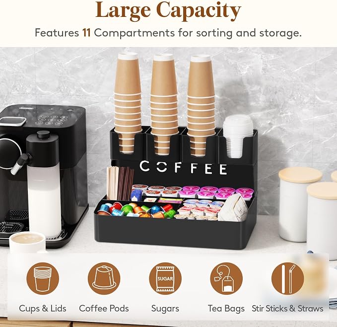 Lifewit 2-tier Coffee Station Organizer Caddy - Image 2