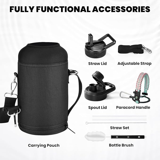 RAYMYLO Insulated Water Bottle 64 oz, Triple Wall Vacuum Stainless Steel | - Image 8