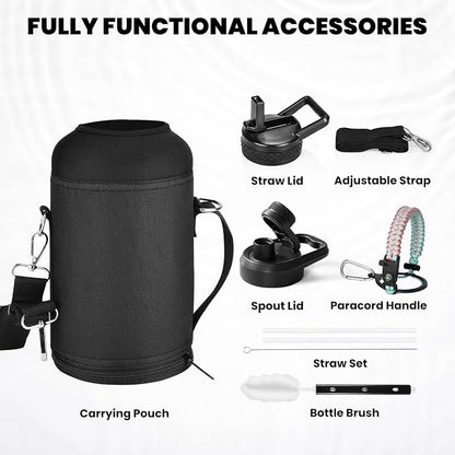 RAYMYLO Insulated Water Bottle 64 oz, Triple Wall Vacuum Stainless Steel | - Image 8