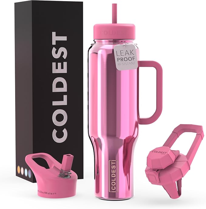 Coldest Tumbler with Handle and Straw by Coldest